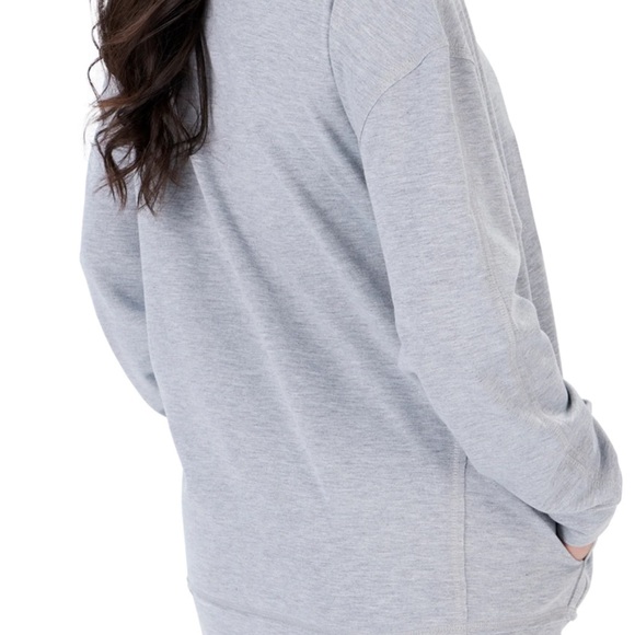 Zubaz NFL Women’s Philadelphia Eagles  Heather Gray Crewneck Sweatshirt Size L - Picture 5 of 5